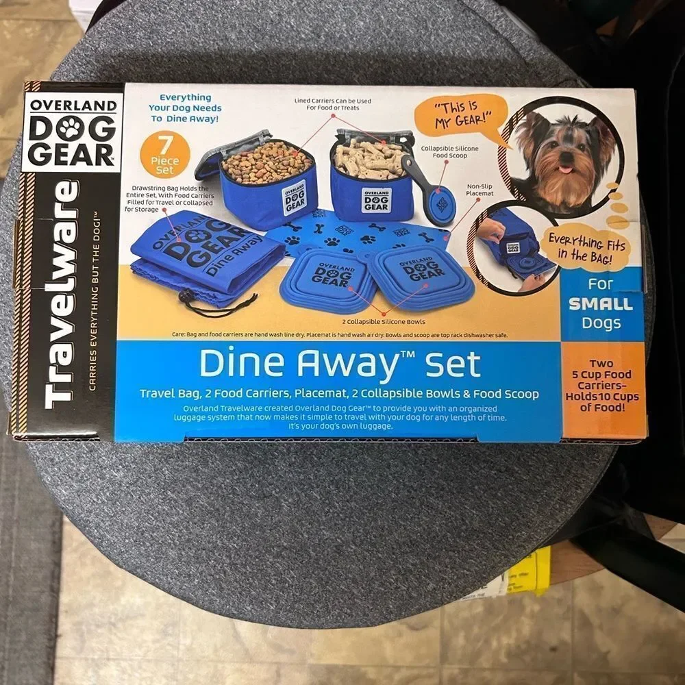 Brand New Small Dog Travel Food Set- 7 piece set